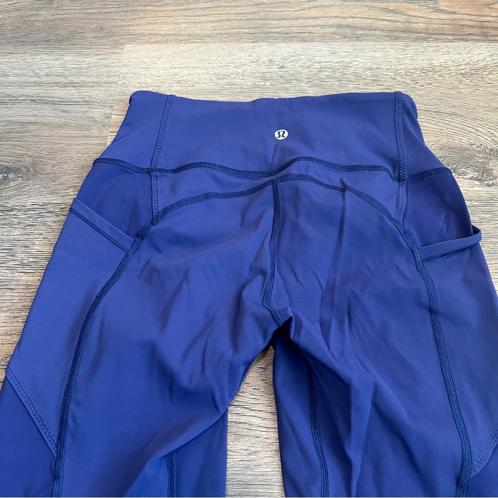 Lululemon All The Right Places Crop Leggings Purple Size 6 High Rise 24” Inseam - Picture 5 of 8